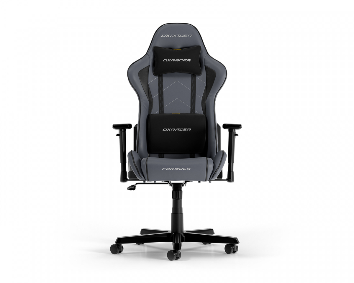 DXRacer FORMULA L Harmaa & Musta PVC Nahka