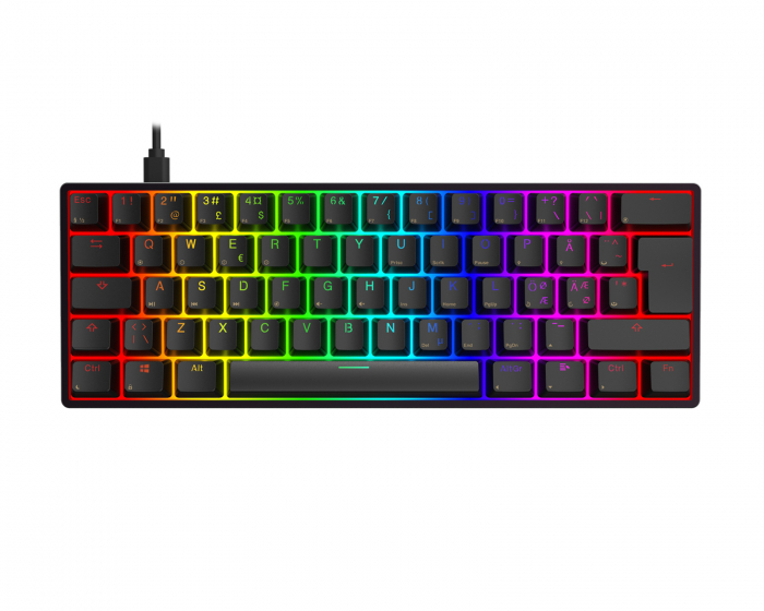 MaxMount Aeon RGB Hotswap PBT Pelinäppäimistö [Gateron Optical Red] - Musta