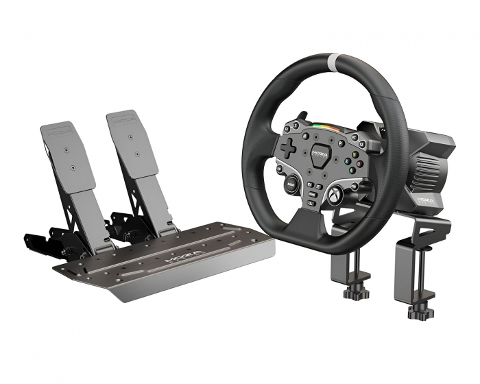 Moza Racing R3 Racing Simulator (R3 Base, ES Wheel, SR-P Lite Two Pedals, pöytäkiinnike)
