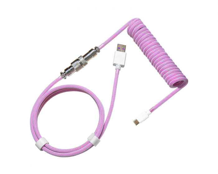 Cooler Master Coiled Cable USB-C > USB-A 1.5m - Aviator - Candy Magenta