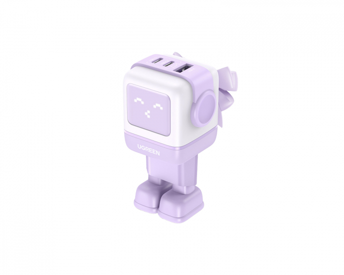 UGREEN Nexode Robot Laturi 3 ports - 65W - Violetti