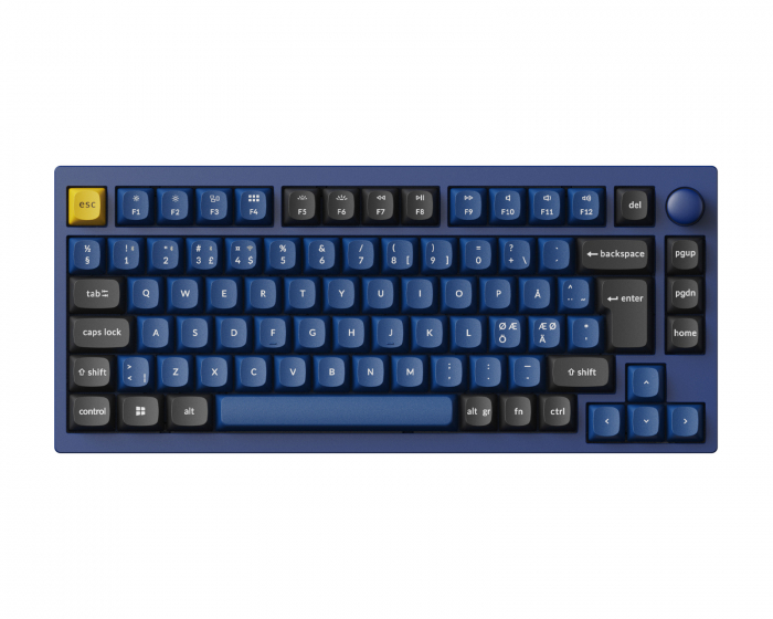 Lemokey P1 Pro QMK 75% RGB ISO Näppäimistö [Banana] - Navy Blue