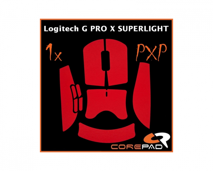 Corepad PXP Grips Logitech G Pro X Superlight 2 - Punainen