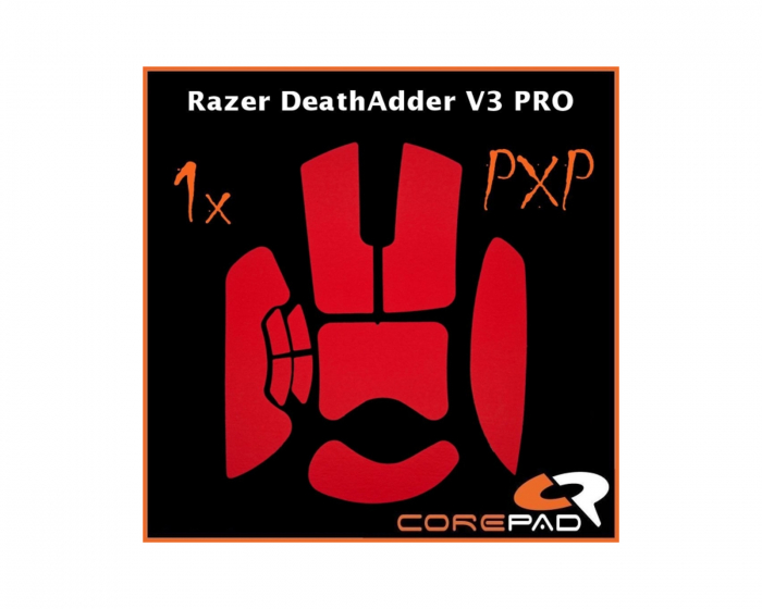 Corepad PXP Grips Razer DeathAdder V3 Pro - Punainen