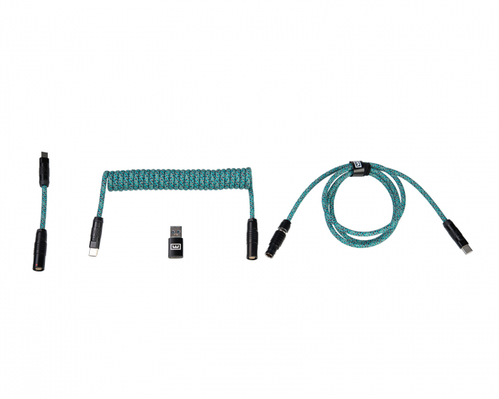 Wooting Coiled USB-C Kaapeli - Cyber Teal