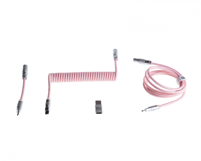 Wooting Coiled USB-C Kaapeli - Blossom Pink