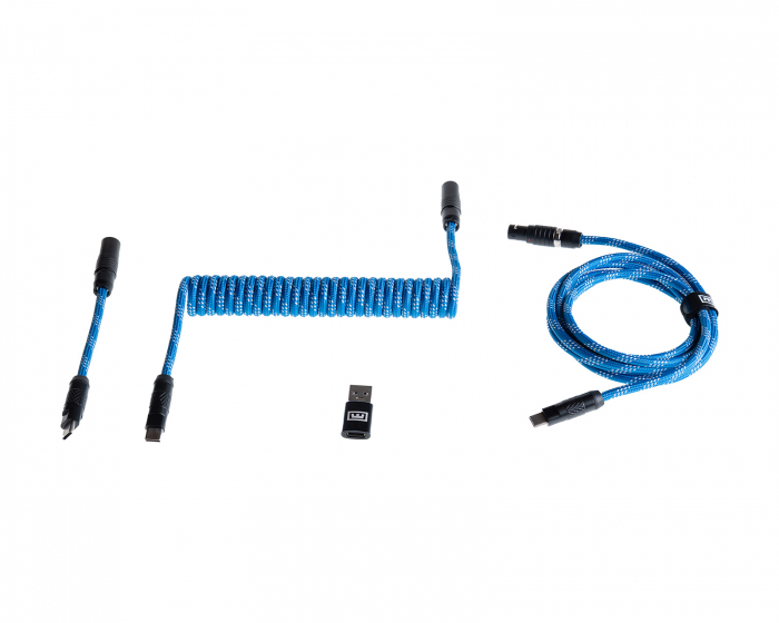 Wooting Coiled USB-C Kaapeli - Ocean Blue