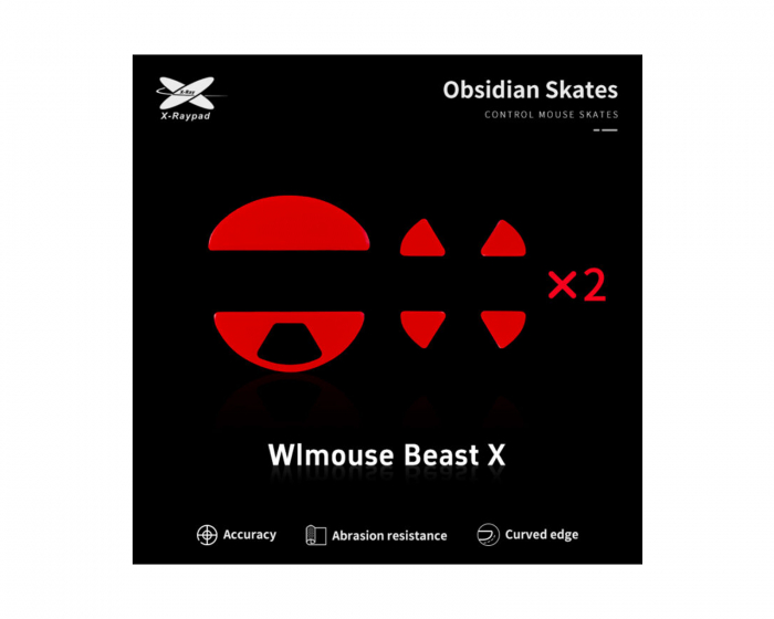 X-raypad Obsidian Mouse Skates WLmouse Beast X