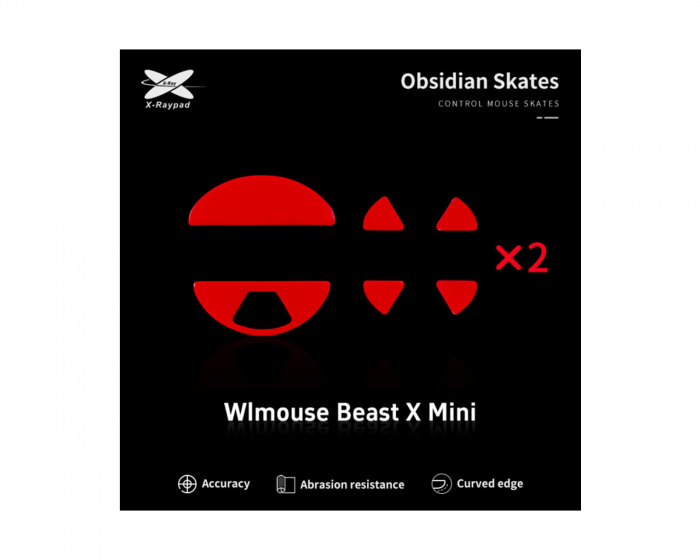 X-raypad Obsidian Mouse Skates WLmouse Beast X Mini