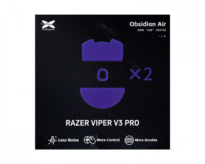 X-raypad Obsidian Air Mouse Skates Razer Viper V3 Pro