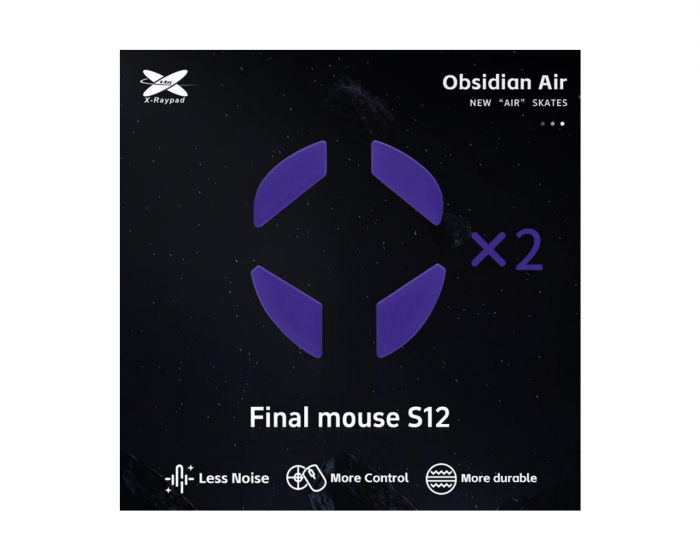 X-raypad Obsidian Air Mouse Skates Final Mouse S12