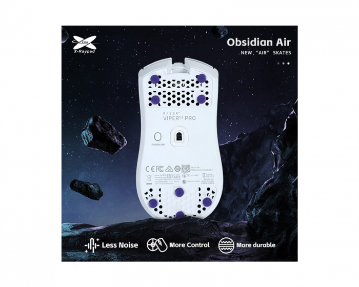 X-raypad Obsidian Air Mouse Skates - Universal Dots