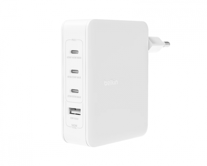 Belkin Boost Charge 140W USB-C Seinälaturi - 4-port - Musta