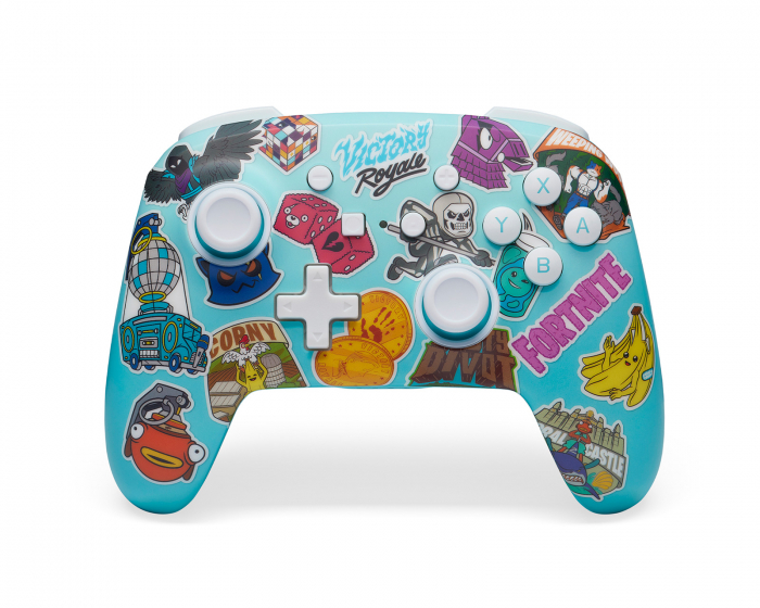 PowerA Enhanced Wireless Controller for Nintendo Switch Langaton Ohjain - Fortnite Sticker Mania