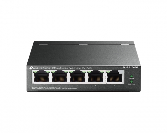 TP-Link SG1005P Metalli Kytkin 5-Ports Unmanaged (4-PoE), 10/100/1000Mbps