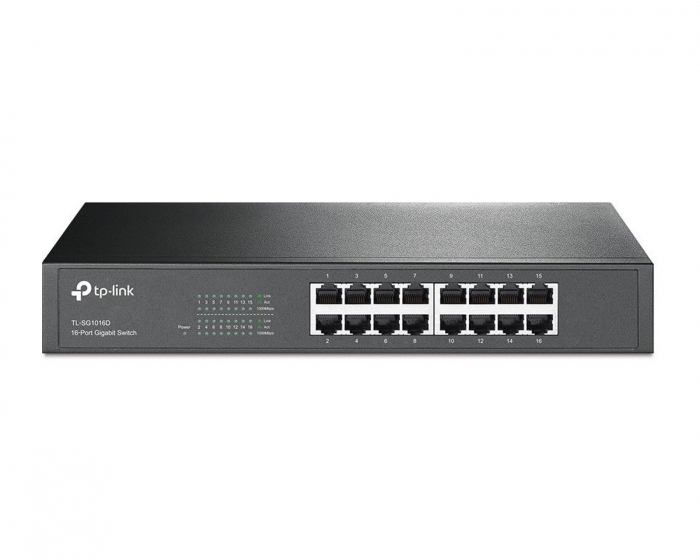 TP-Link SG1016D Metalli 16-Port Gigabit Kytkin, 10/100/1000Mbps