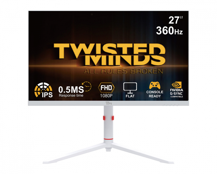 Twisted Minds Artic Pro Series 27” FHD, 360Hz, Fast IPS, 0.5ms, HDR400 Pelimonitori