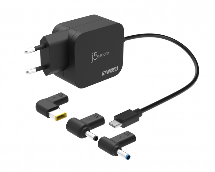 j5create GaN PD USB-C -minilaturi - 3 DC-muunninta - 67 W