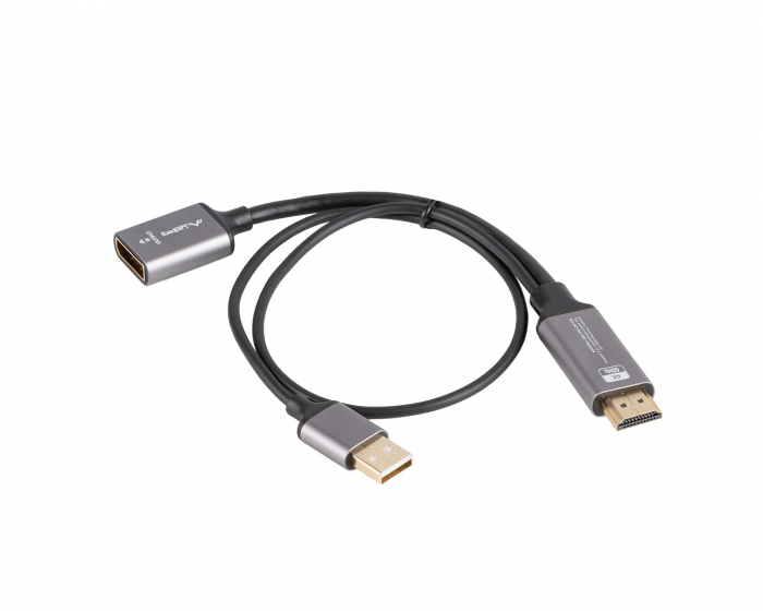 Lanberg HDMI to DisplayPort Adapterikaapeli 4K Musta - 0.2m