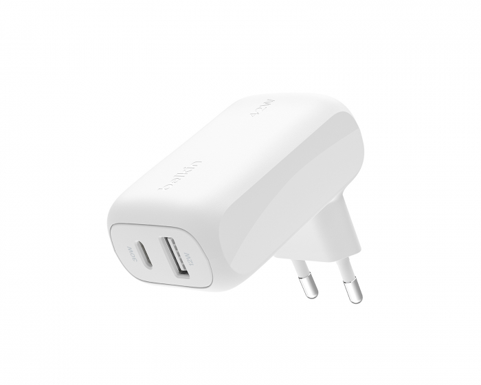 Belkin Boost Charge 42W USB-C & USB-A Seinälaturi - Valkoinen