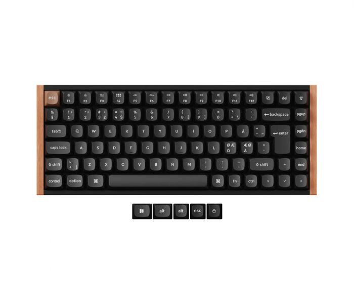 Keychron K2 HE Langaton QMK-näppäimistö [Gateron 2.0 Purple Magnetic Switch] - Wood Black