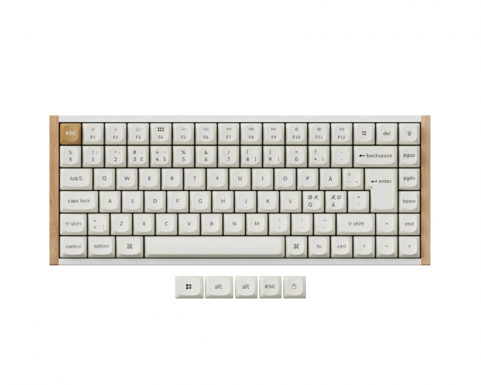 Keychron K2 HE Langaton QMK-näppäimistö [Gateron 2.0 Purple Magnetic Switch] - Wood White