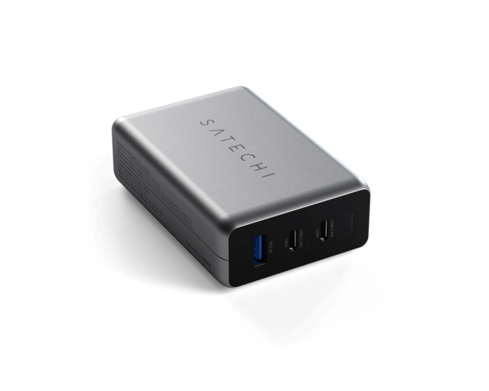 Satechi 100W PD USB-C GaN Matkalaturi - 3 porttia