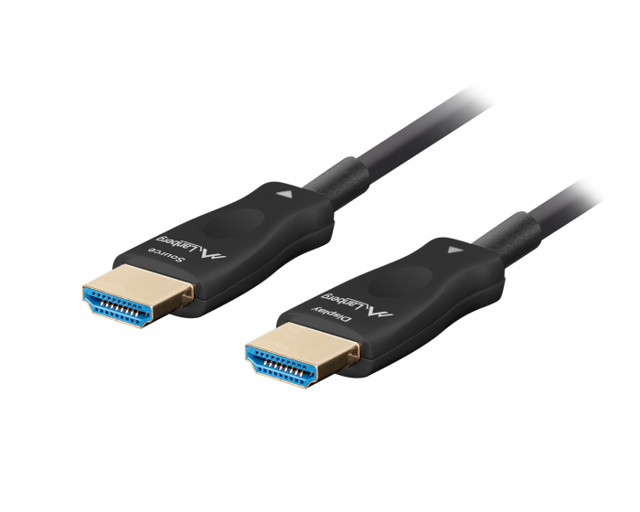 Lanberg HDMI 2.1 Kaapeli Optical Musta 8k - 48Gbps - 10m