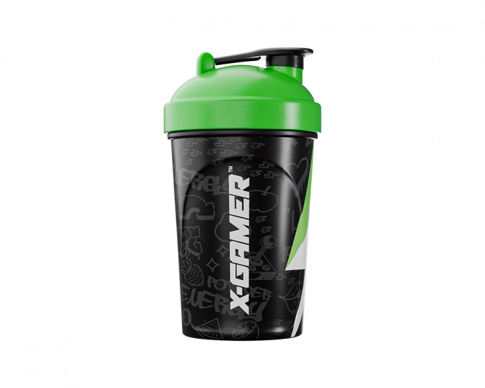 X-Gamer X-Zero Shaker 500ml - Musta & Vihreä