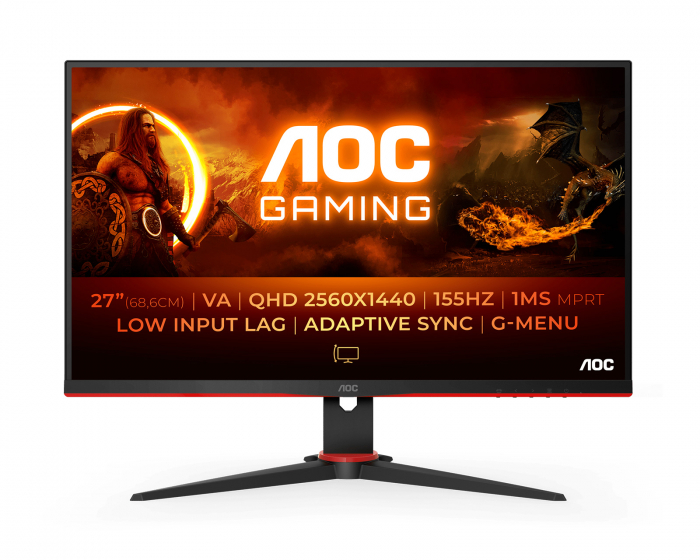 AOC Q27G2E 27” LED Pelimonitori 155Hz 1ms VA QHD (DEMO)