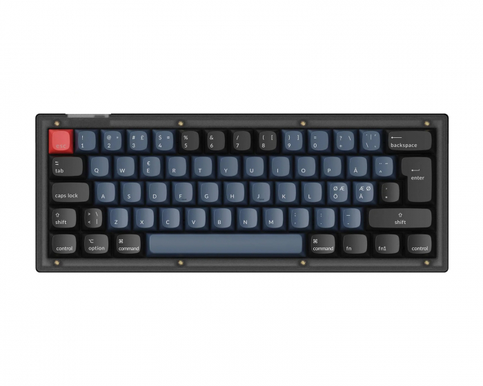 Keychron V4 QMK 60% ISO RGB Hotswap Näppäimistö - Frosted Black [K Pro Red] (DEMO)