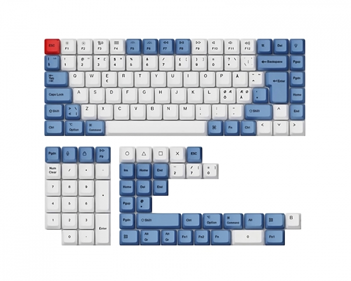 Keychron PBT Keycap set ISO Nordic - Modern Blue (DEMO)