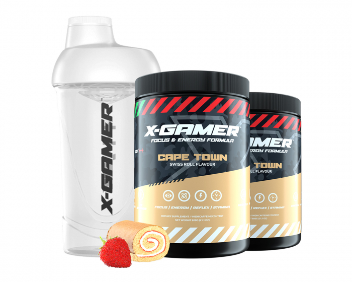 X-Gamer 2 x 600g X-Tubz Cape Town - 60 Annosta + Sekoitin